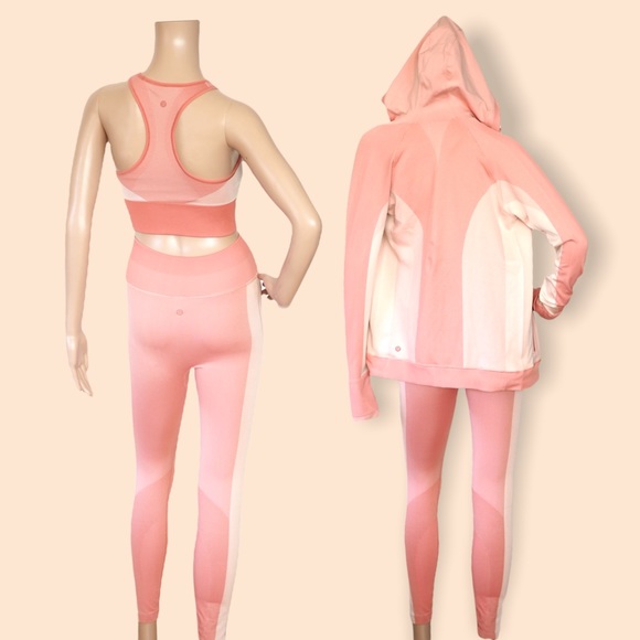 Lululemon Ebb to Train Bra Tight Jacket *Abstract set 3 pieces Sz 4 - Picture 3 of 10